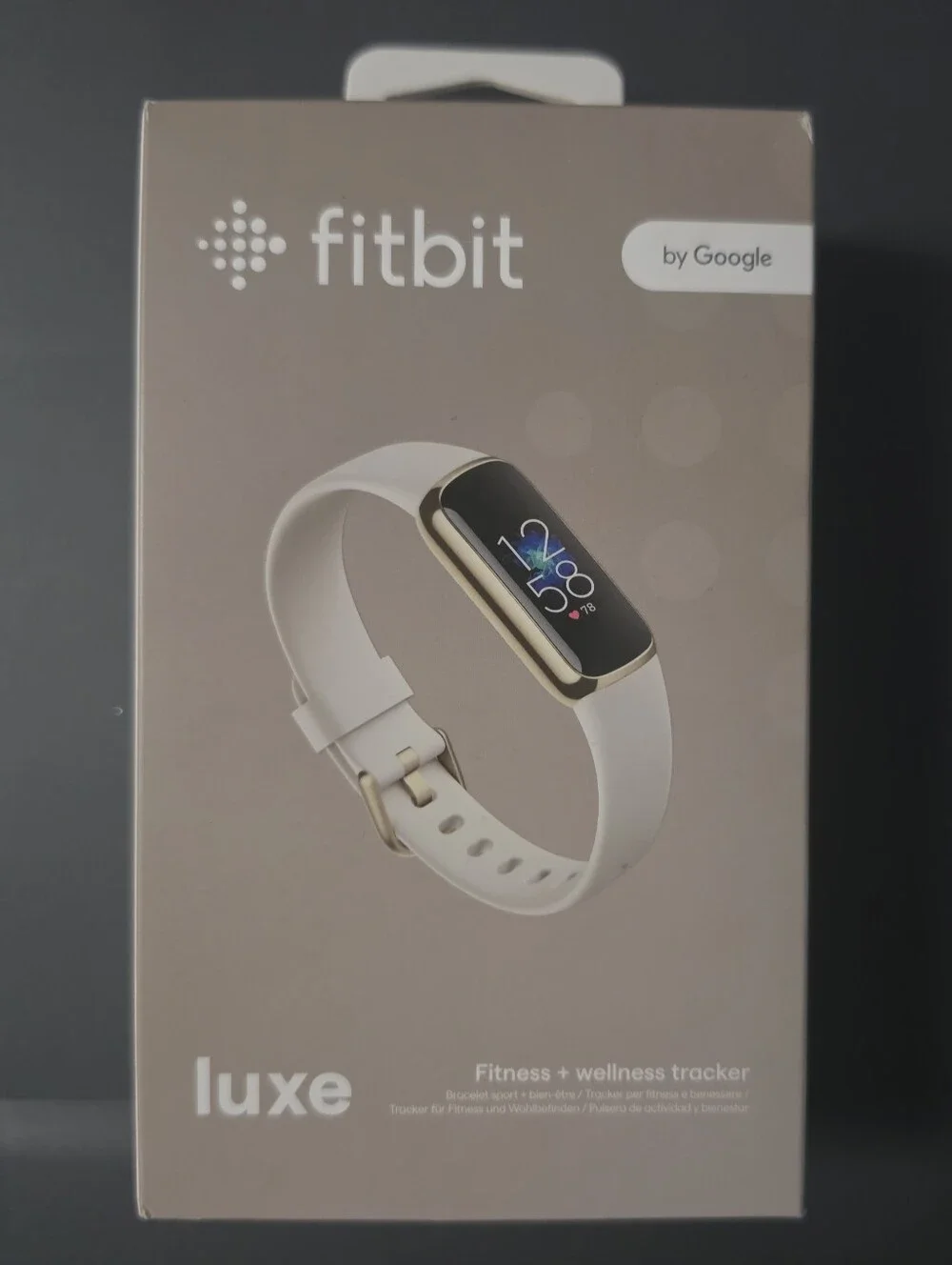 Fitbit Luxe Fitness & Wellness Tracker - Gold Case with White Band